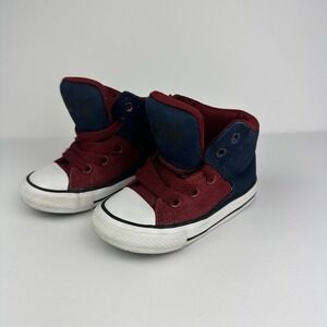 Converse Chuck Taylor All Star High Top Toddler Infant Shoes Sz 6 Burgundy Blue